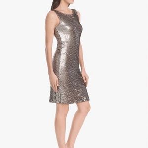 Nwot Whbm sequin silver dress, xxs